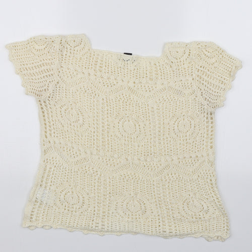H&M Womens Ivory   Basic Blouse Size M