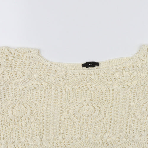 H&M Womens Ivory   Basic Blouse Size M