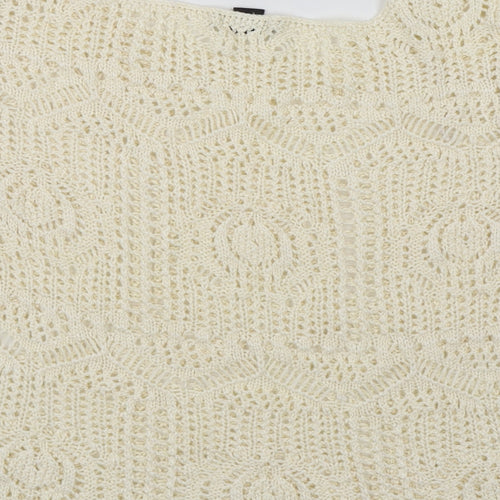 H&M Womens Ivory   Basic Blouse Size M