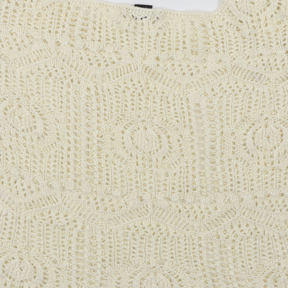 H&M Womens Ivory   Basic Blouse Size M