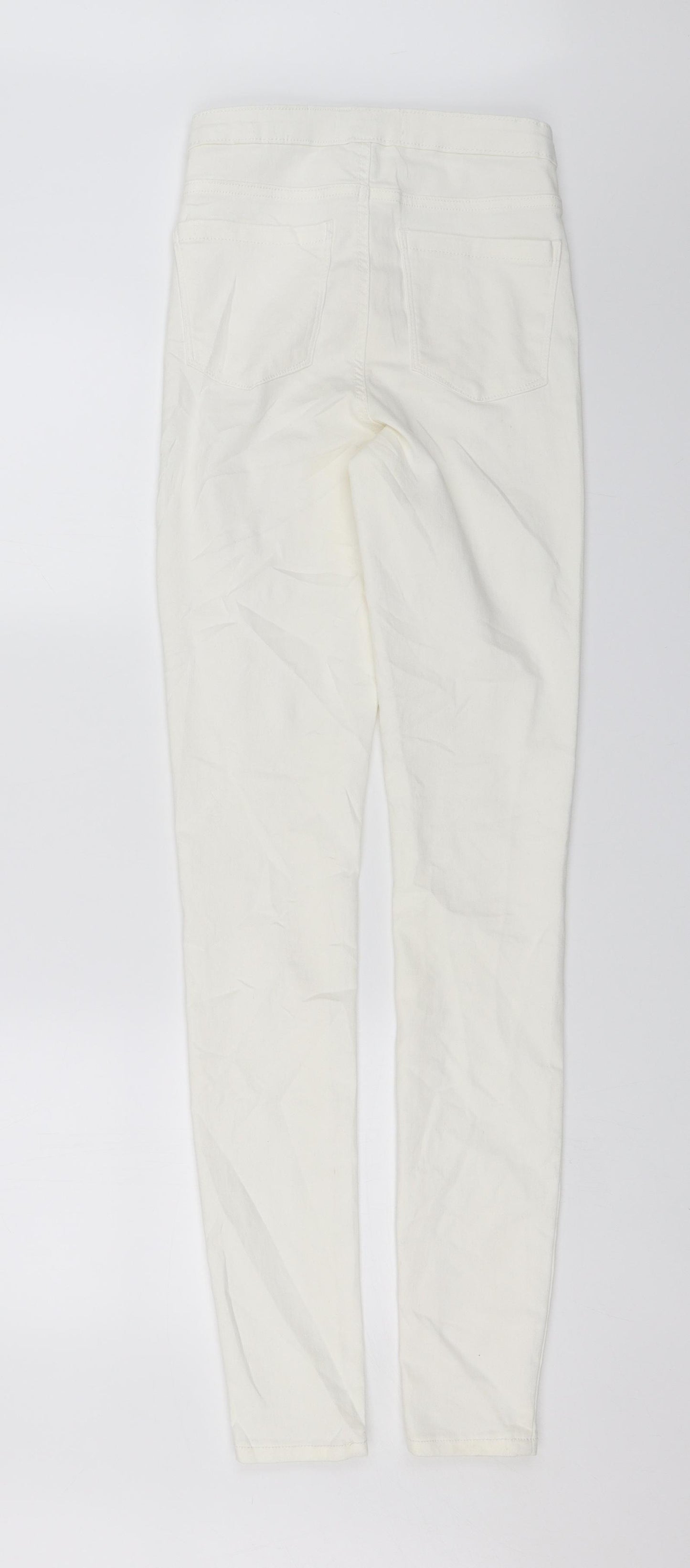 Denim & Co. Womens White  Denim Skinny Jeans Size 8 L32 in
