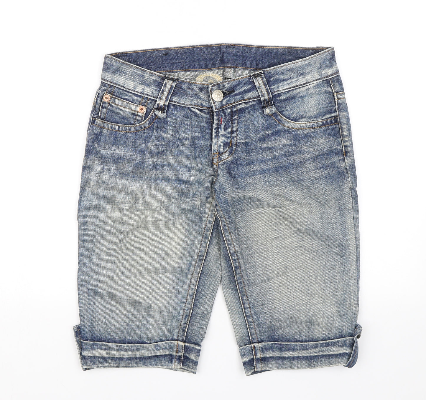 Replay Mens Blue  Denim Chino Shorts Size 30