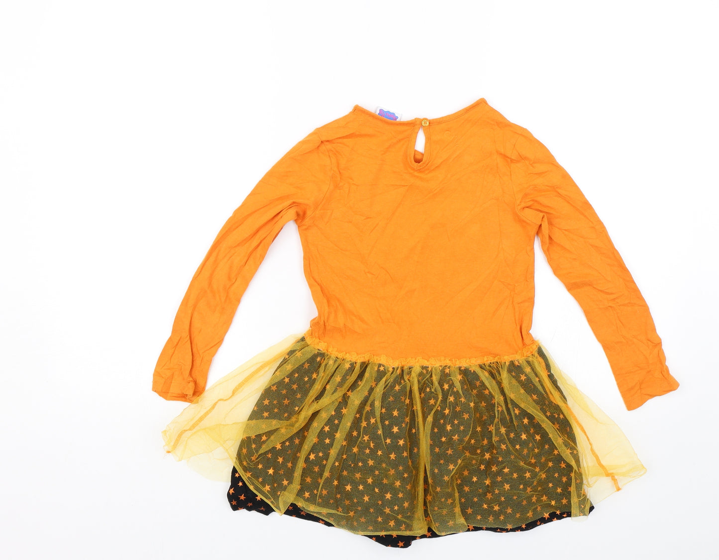 F&F Girls Orange   Shift  Size 6-7 Years  - Peppa Pig Halloween