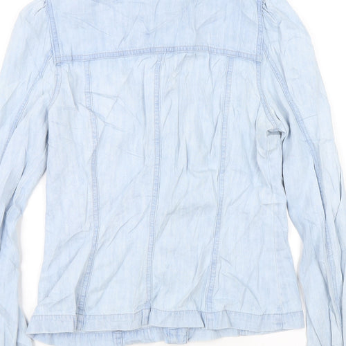 Miss Selfridge Womens Blue   Basic Button-Up Size 8