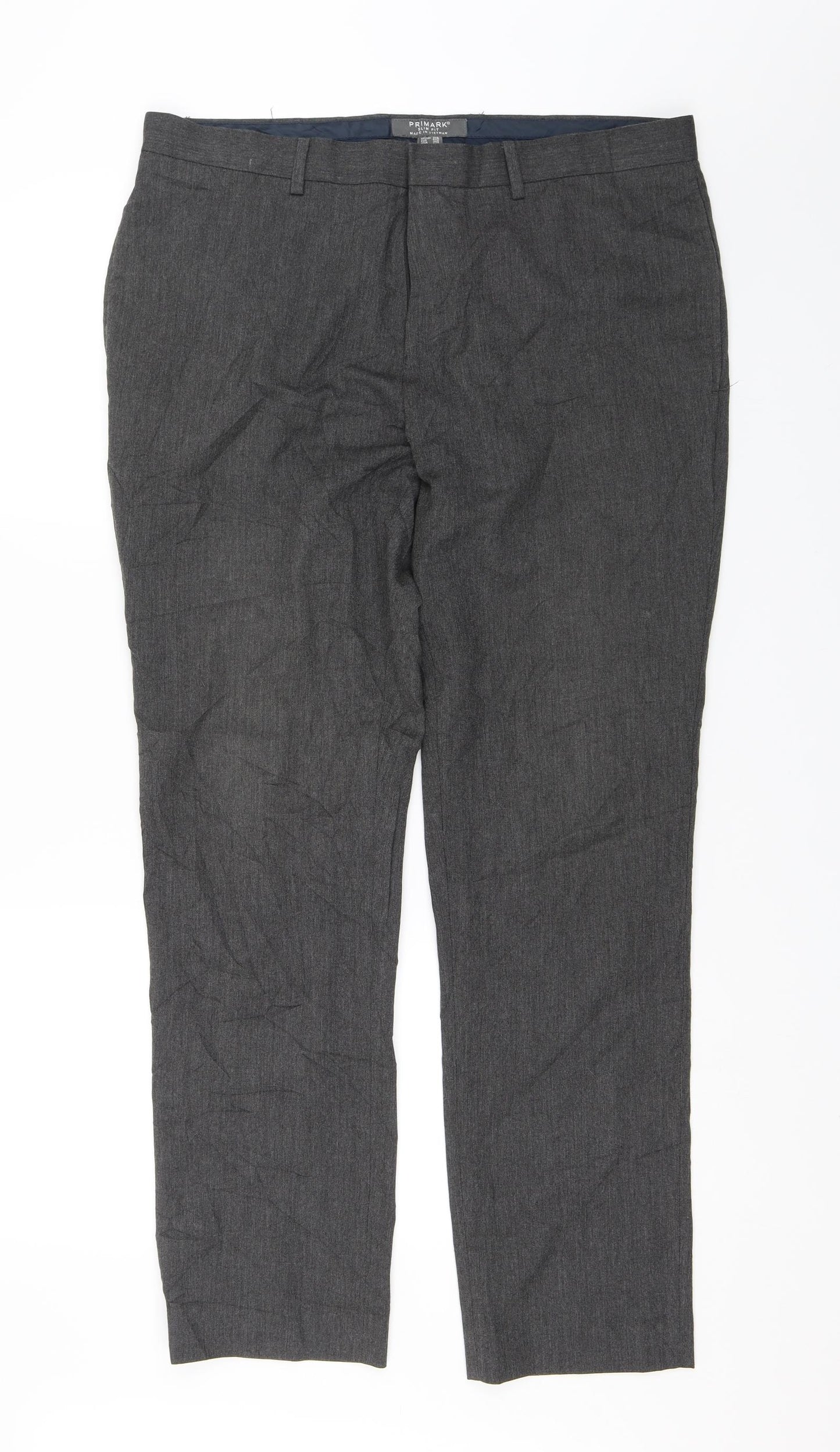 Primark Mens Grey   Dress Pants Trousers Size 36 in L29 in