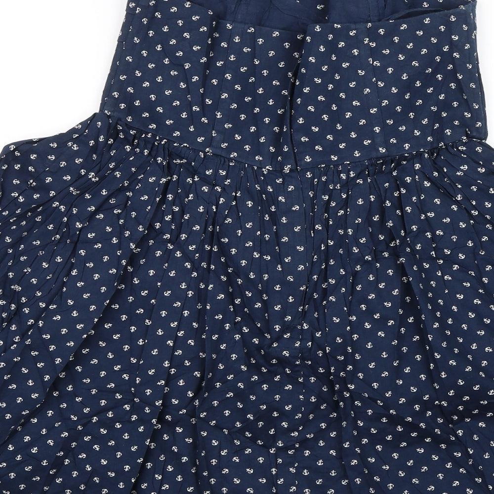 Jack Wills Womens Blue   Mini  Size 10  - Anchor print