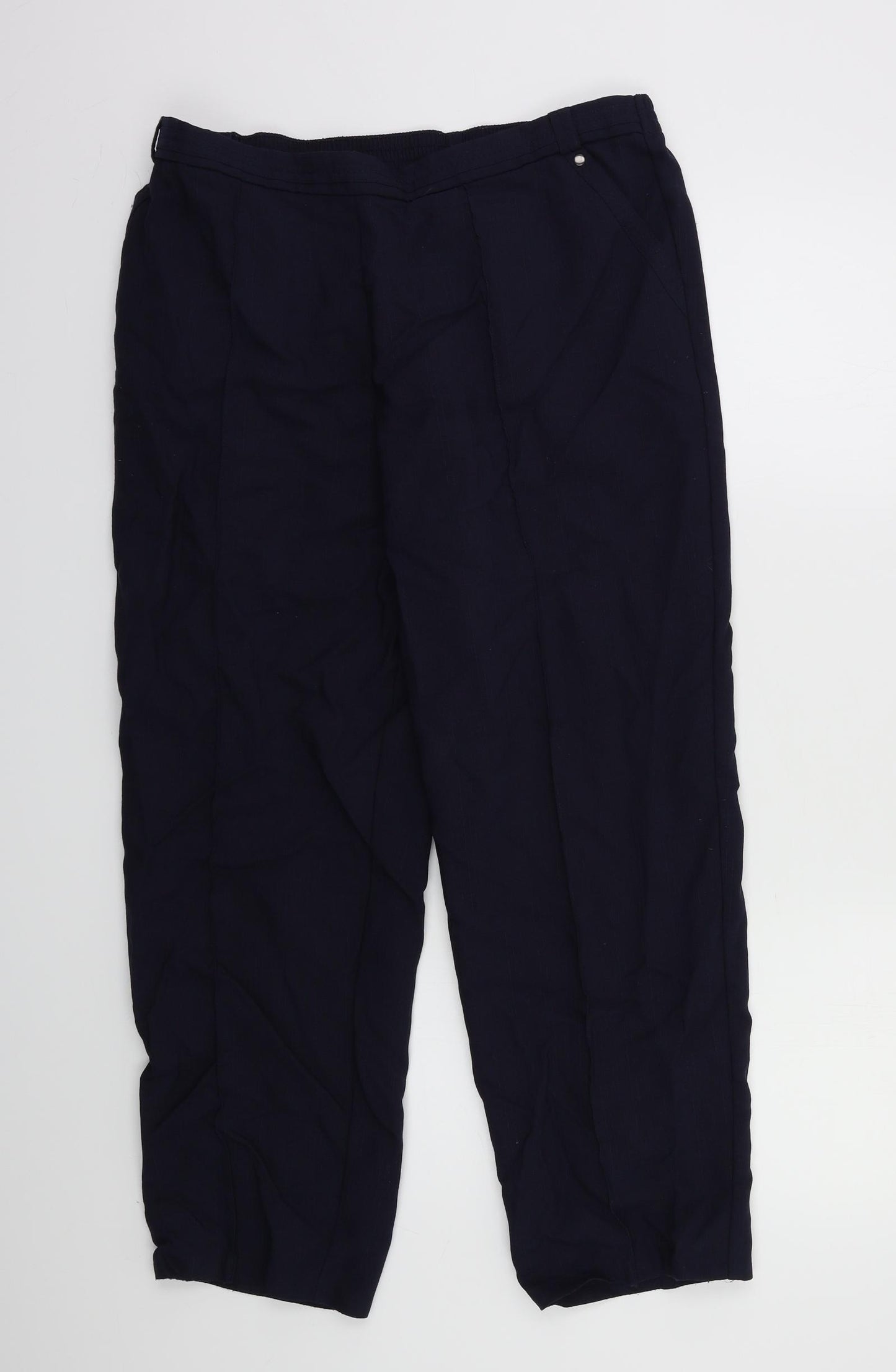 M&S Womens Blue   Trousers  Size 16 L25 in