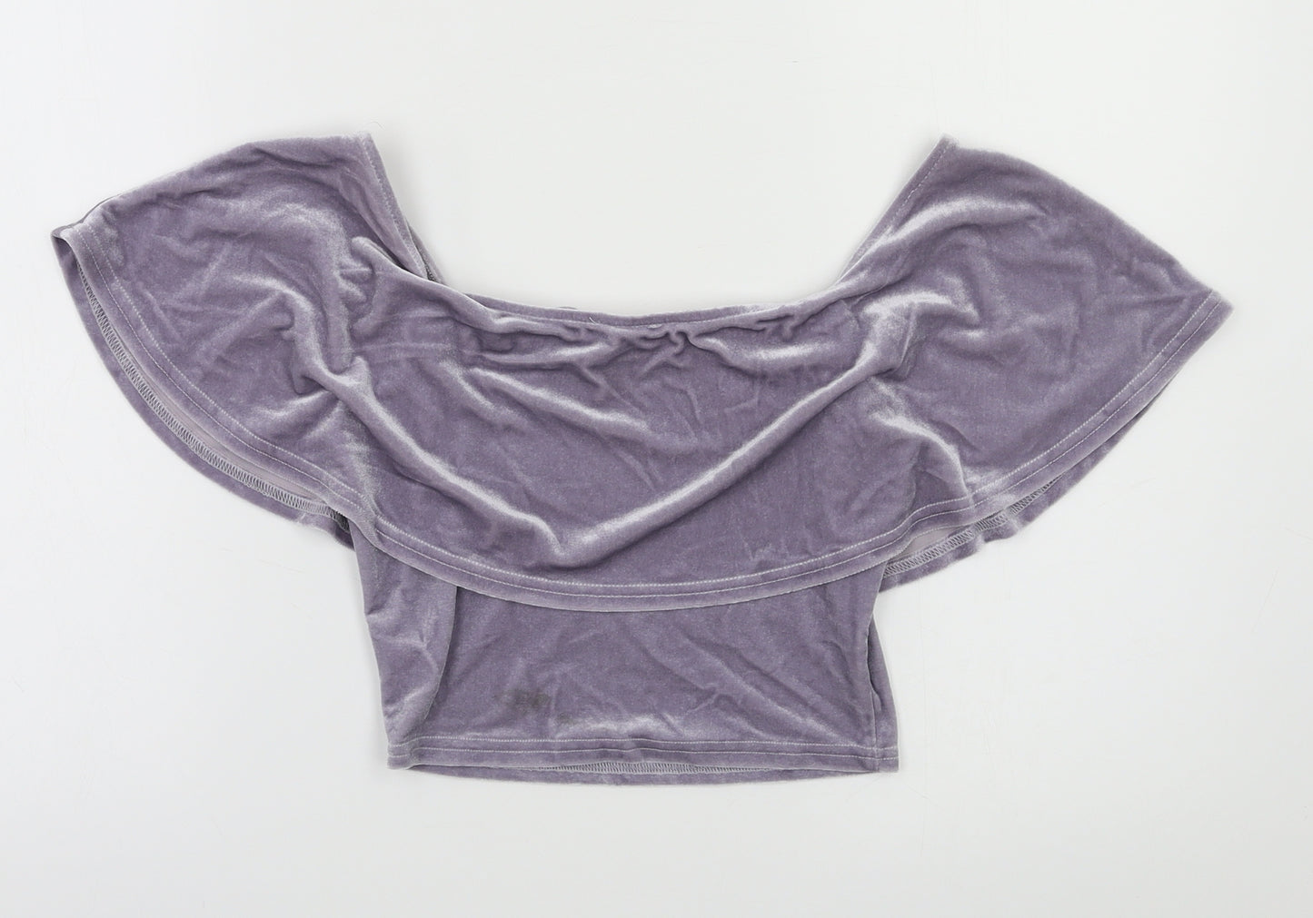 River Island Womens Grey   Cropped Blouse Size 6