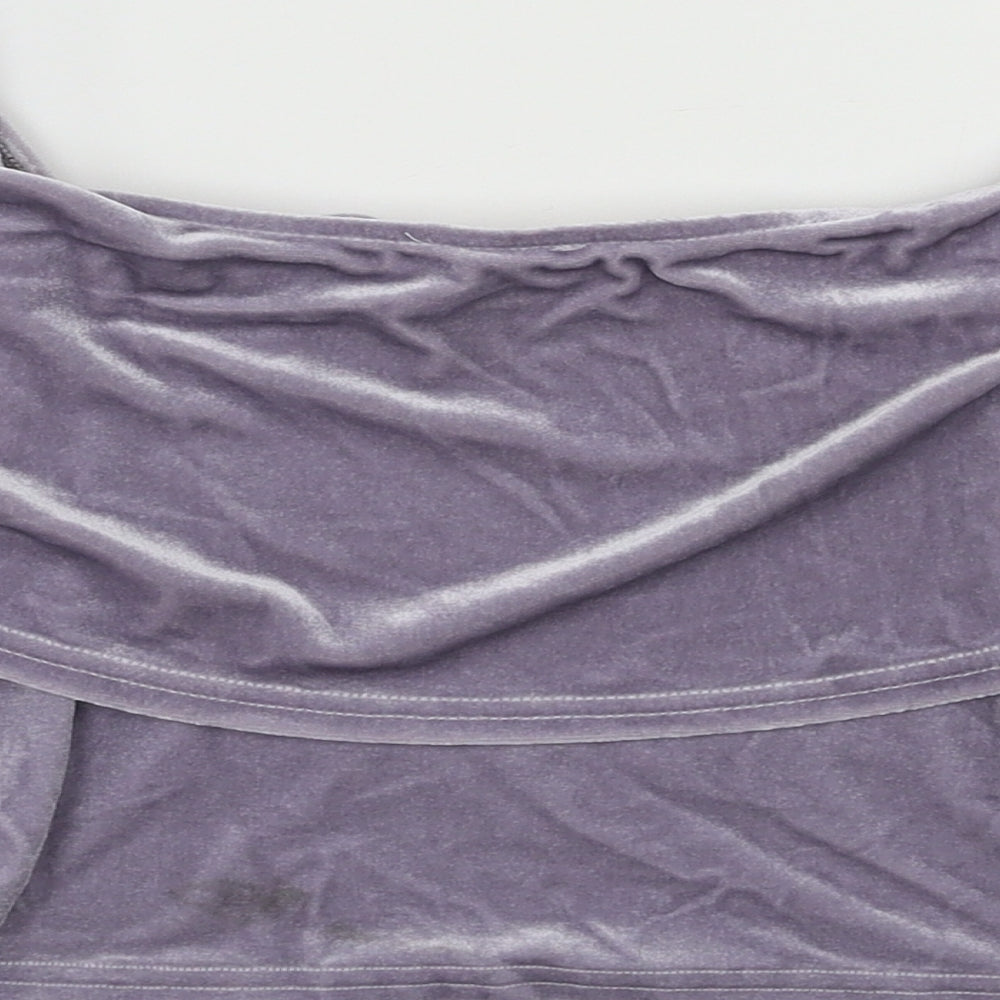 River Island Womens Grey   Cropped Blouse Size 6
