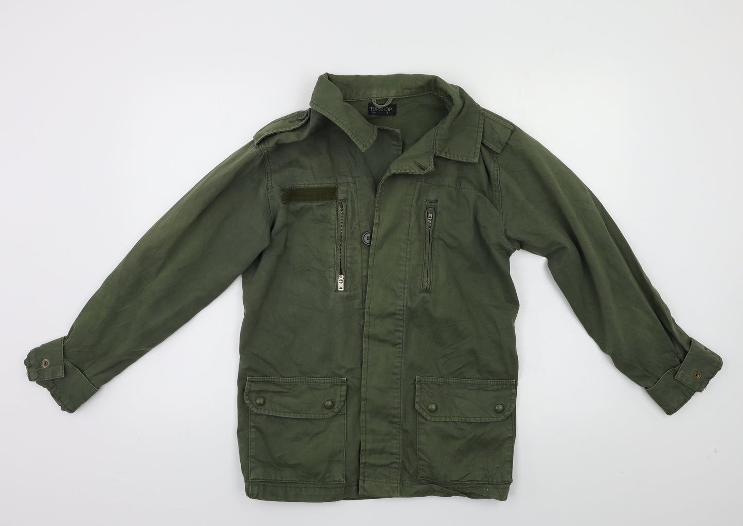 Topshop Womens Green   Jacket  Size 8