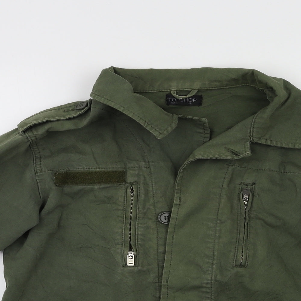 Topshop Womens Green   Jacket  Size 8