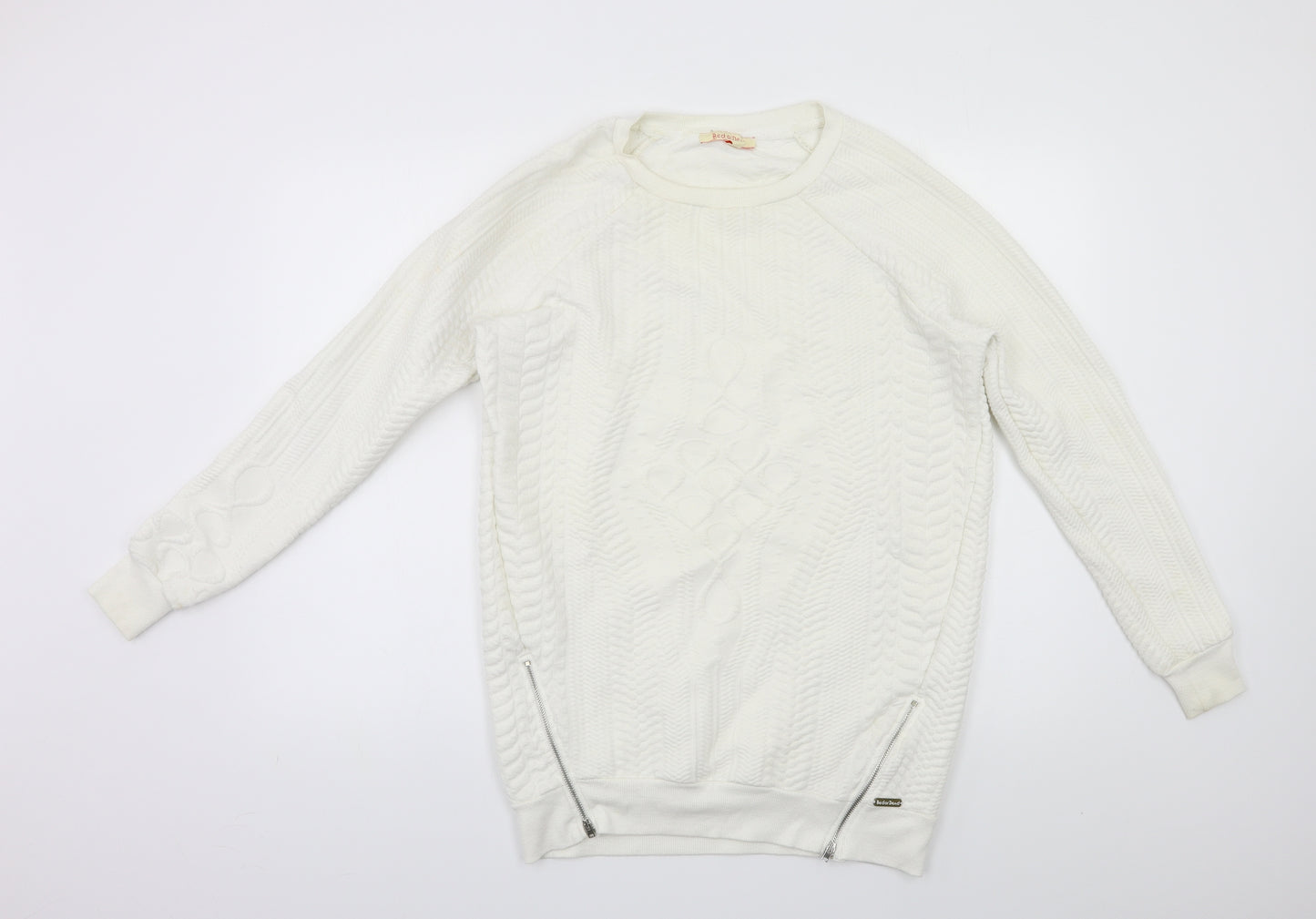 Red or Dead Womens White   Pullover Sweatshirt Size 8