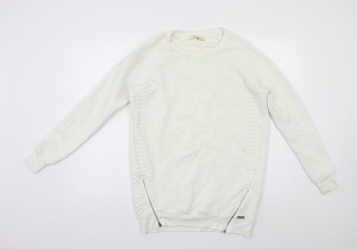 Red or Dead Womens White Pullover Sweatshirt Size 8