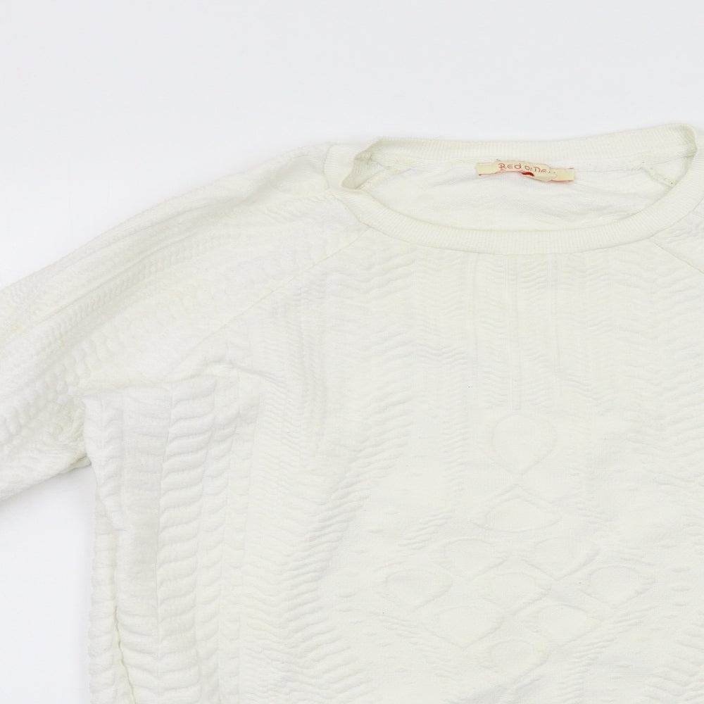 Red or Dead Womens White   Pullover Sweatshirt Size 8