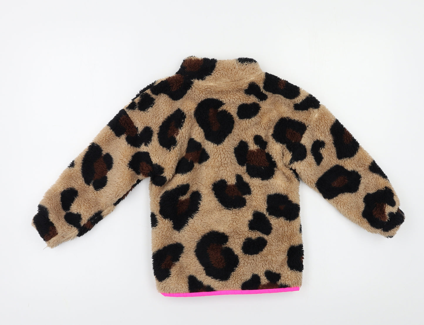 TU Girls Beige Animal Print  Full Zip Sweatshirt Size 7 Years