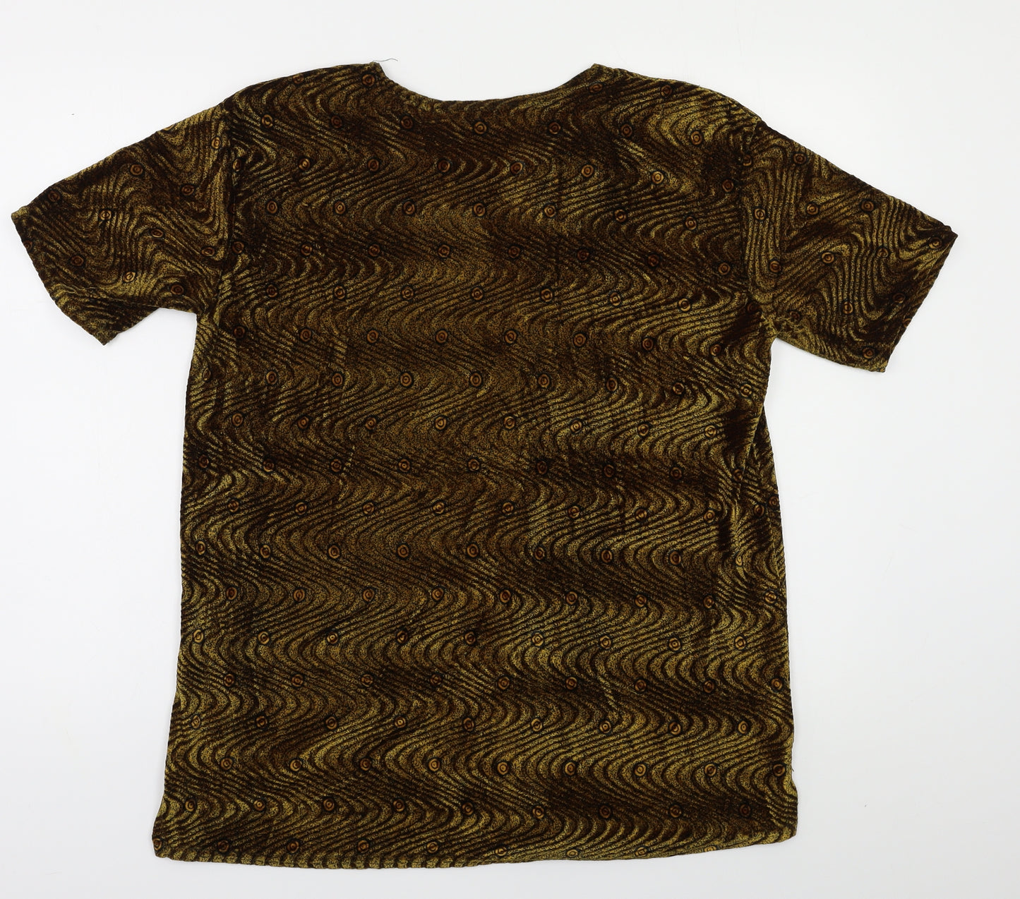 Elegant Body Womens Brown Geometric  Basic Blouse Size XL