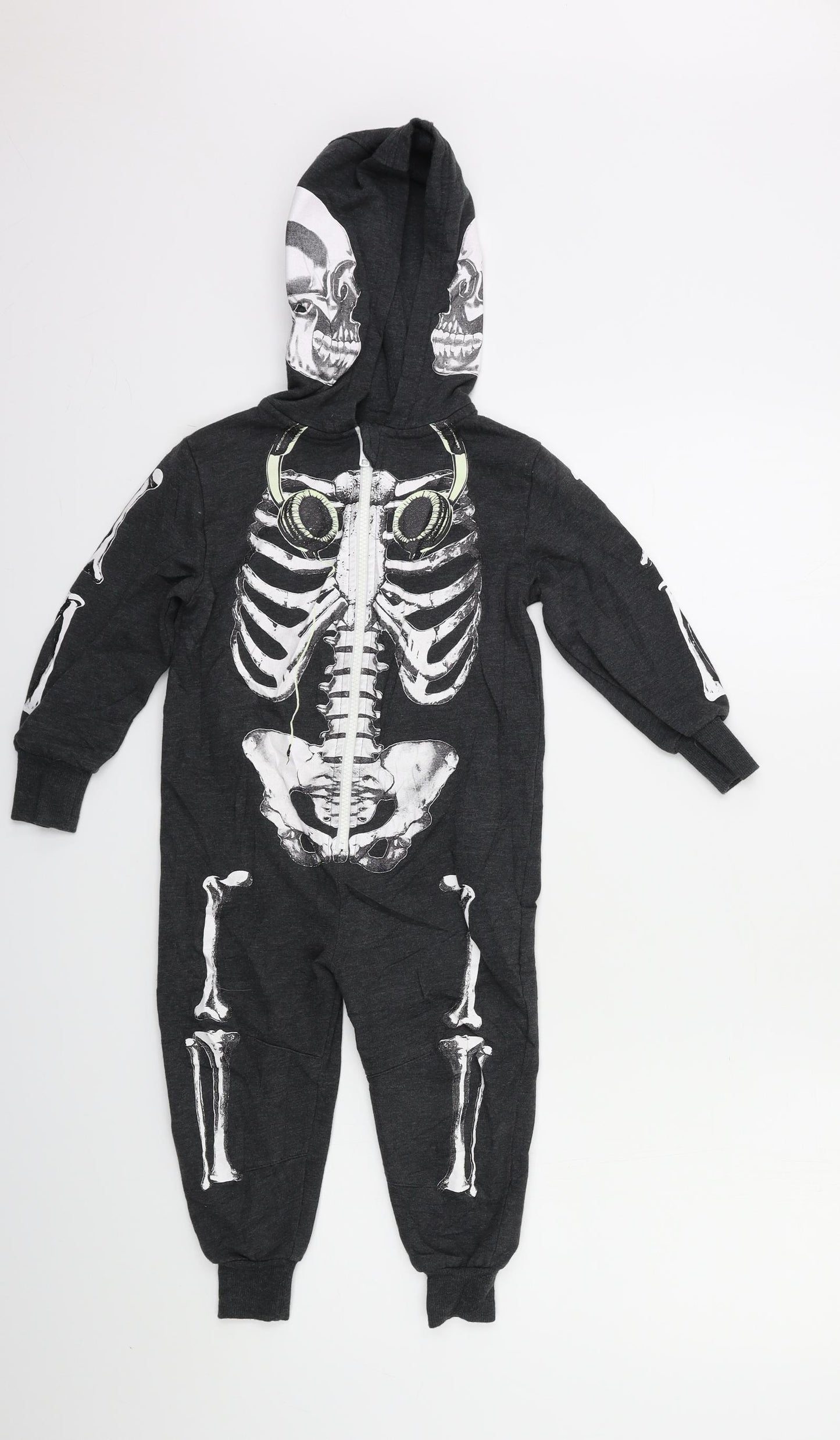 George Boys Grey Geometric   Bodysuit Size 2-3 Years  - Skeleton onesie
