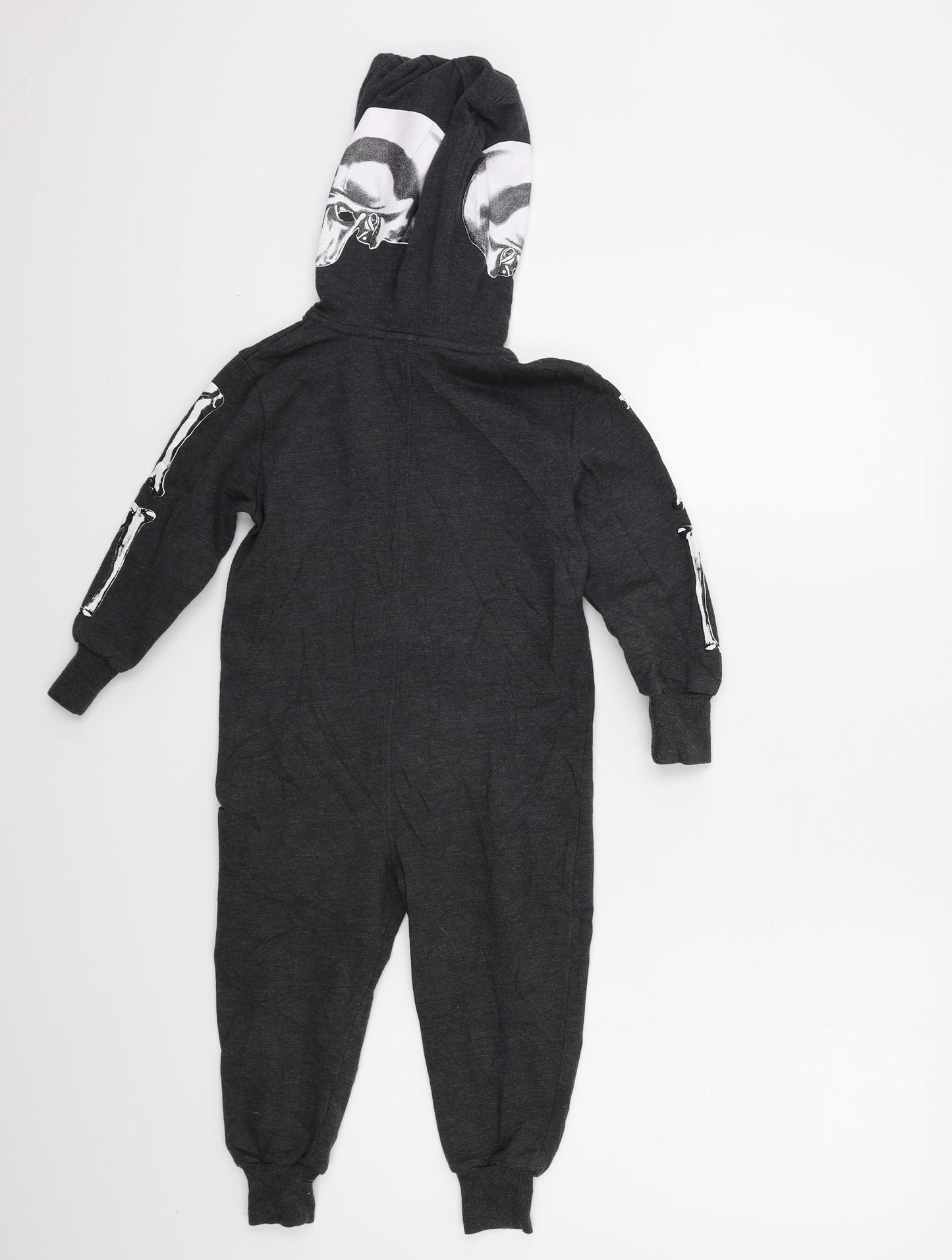 George Boys Grey Geometric   Bodysuit Size 2-3 Years  - Skeleton onesie