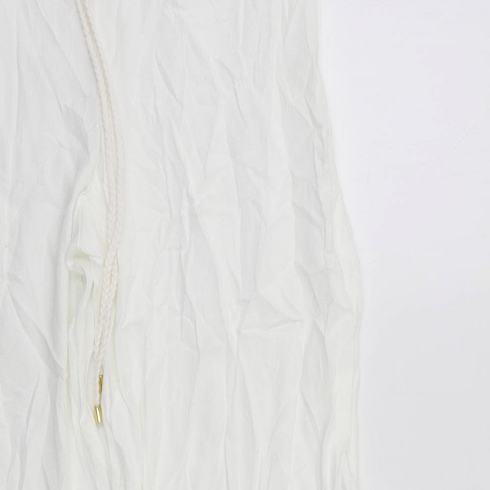 M&S Womens White   Trousers  Size 14 L30 in