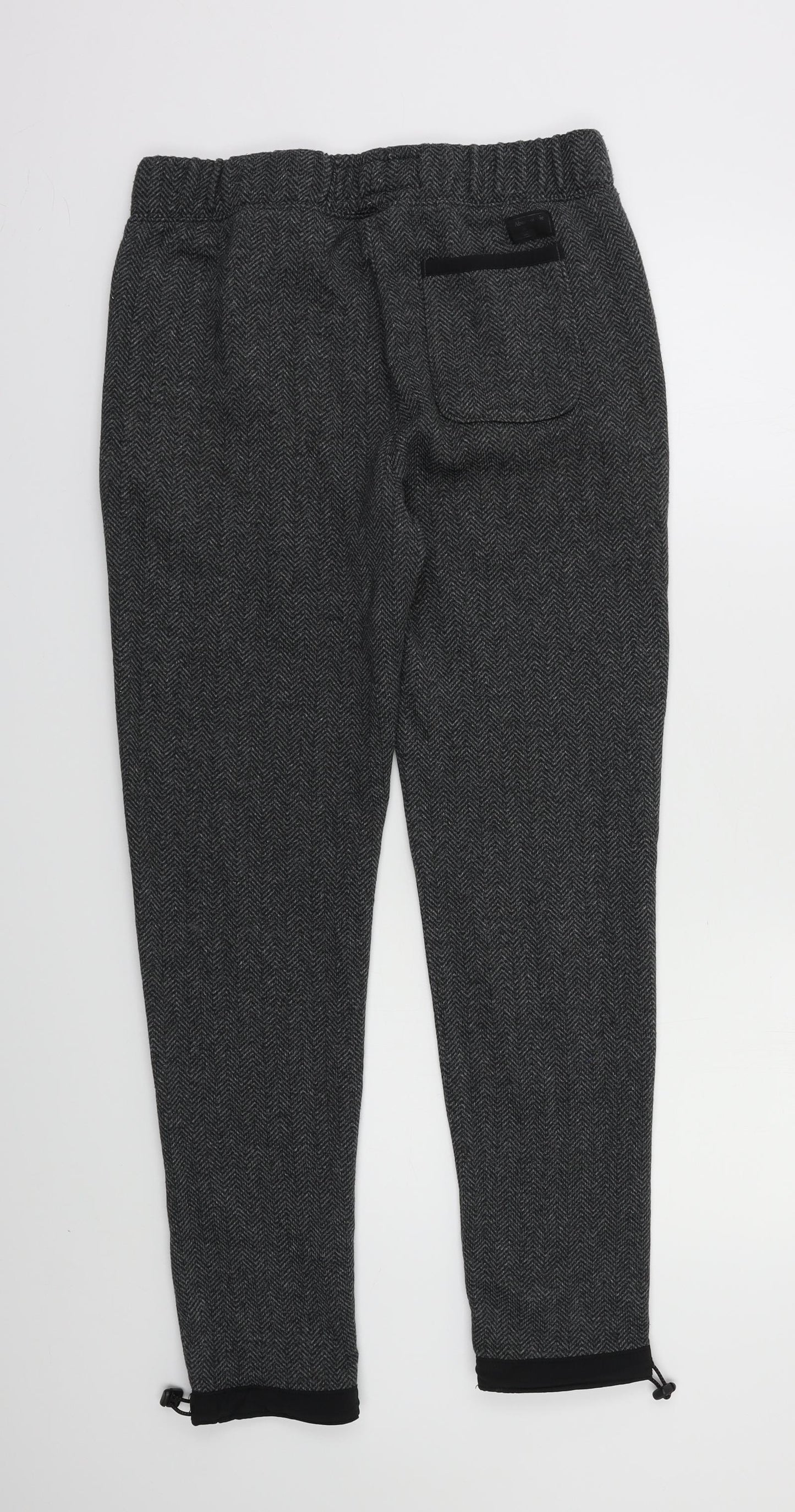 Abercrombie & Fitch Womens Grey Herringbone  Jogger Trousers Size S L27 in