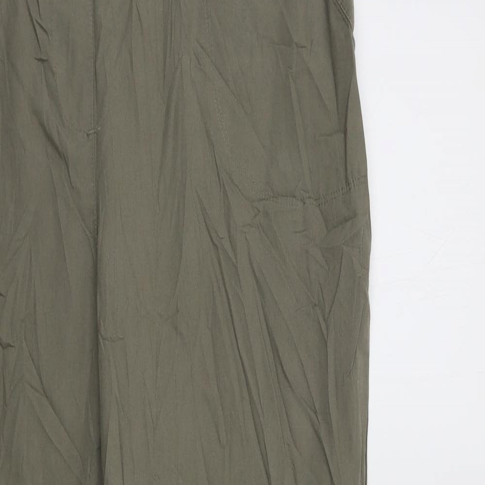 M&S Womens Green   Chino Trousers Size 16 L29 in