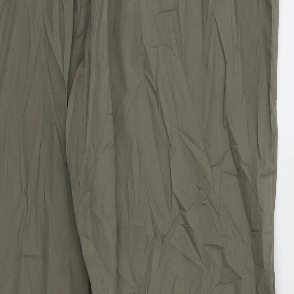 M&S Womens Green   Chino Trousers Size 16 L29 in