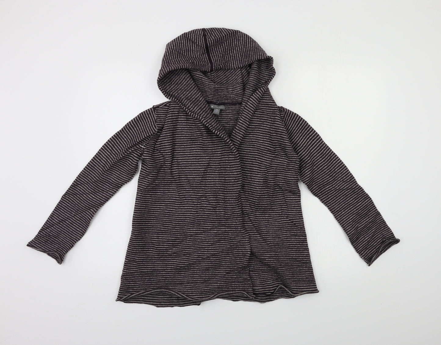 Gap Womens Brown Striped  Cardigan Hoodie Size M