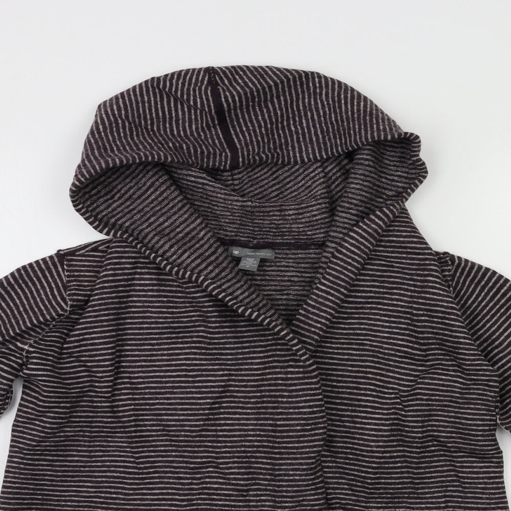 Gap Womens Brown Striped  Cardigan Hoodie Size M