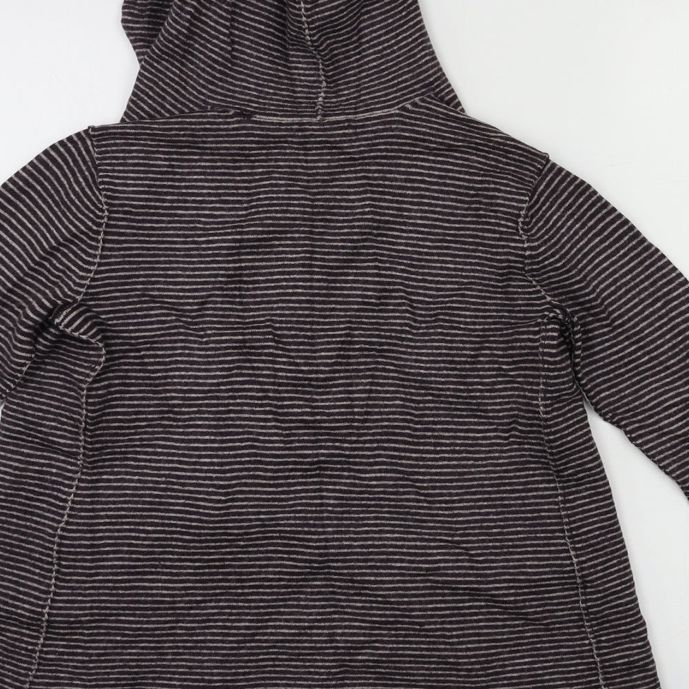 Gap Womens Brown Striped  Cardigan Hoodie Size M