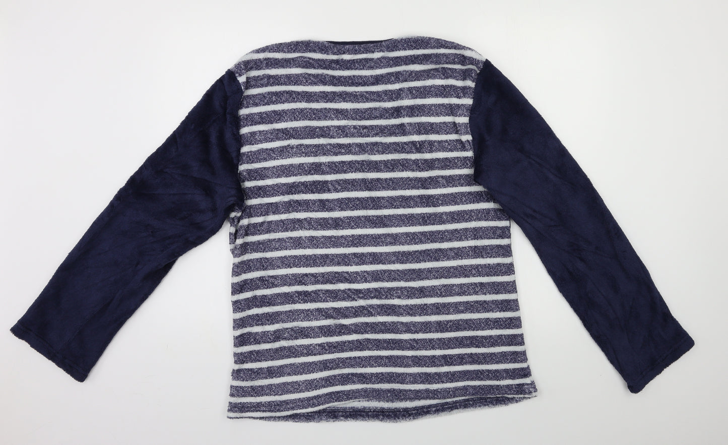 Hudson Bay Womens Blue Striped  Top Pyjama Top Size XL