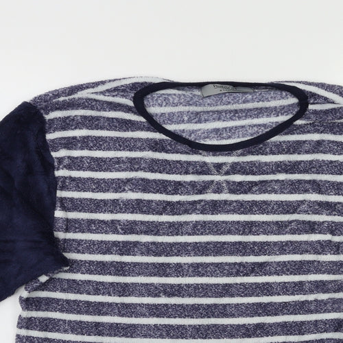 Hudson Bay Womens Blue Striped  Top Pyjama Top Size XL