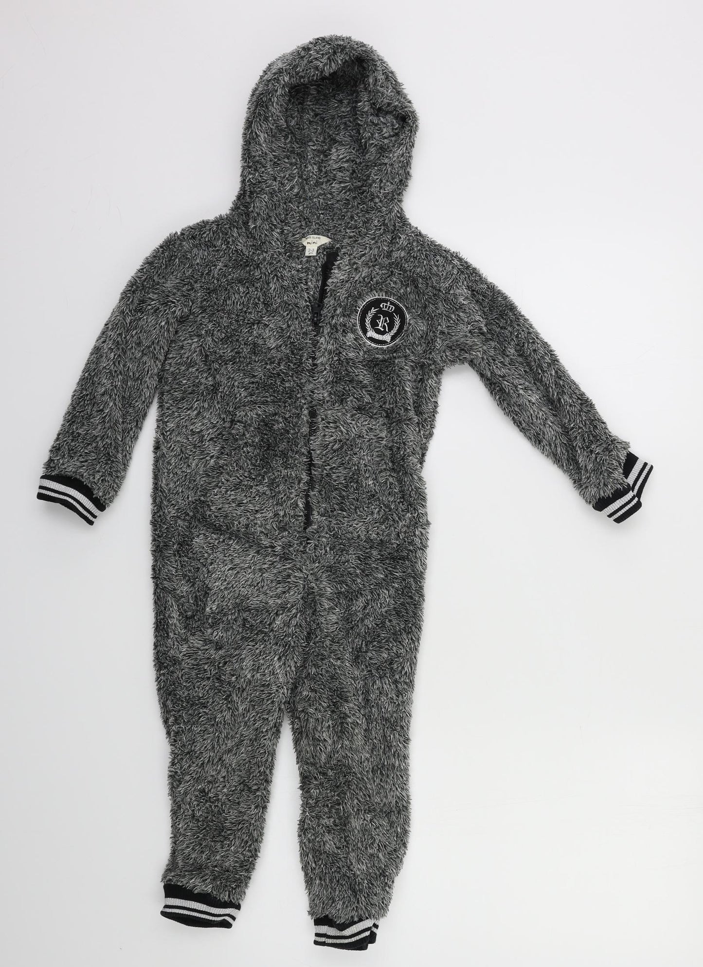 River Island Boys Grey Solid   Bodysuit Size 2-3 Years