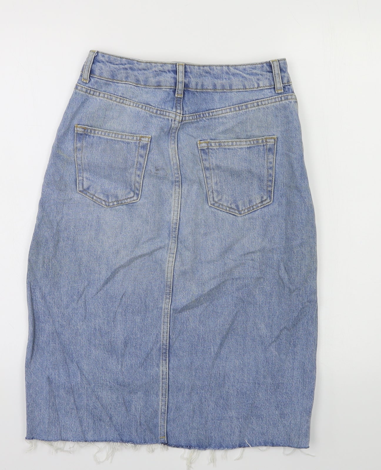 Topshop Womens Blue   A-Line Skirt Size 8
