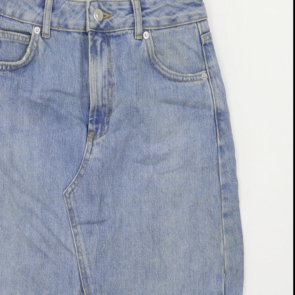 Topshop Womens Blue   A-Line Skirt Size 8