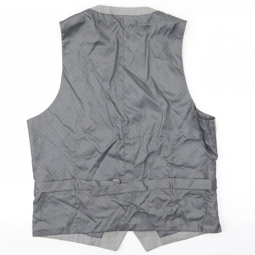 Preworn Mens Grey Check   Suit Waistcoat Size 40