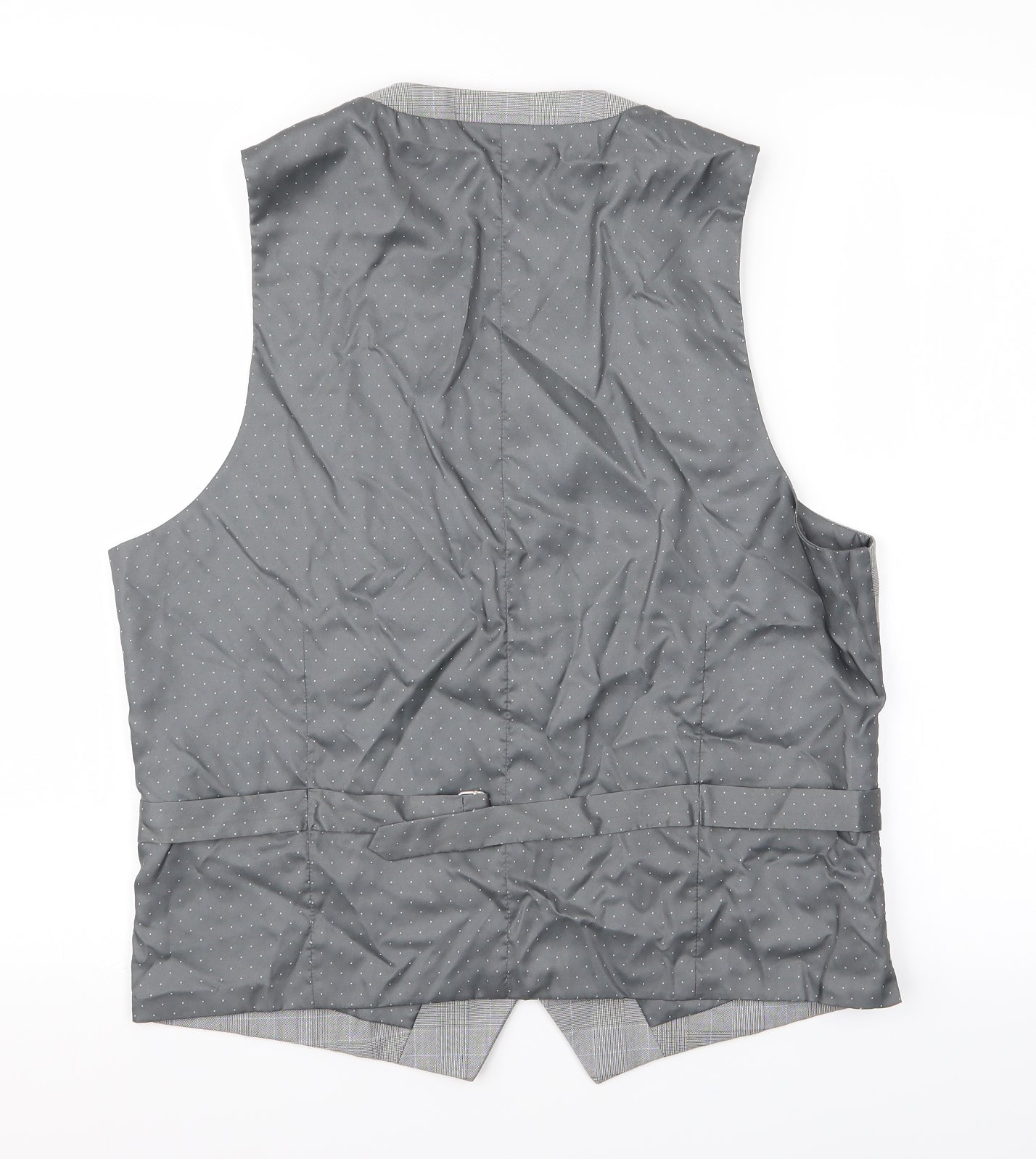 Preworn Mens Grey Check   Suit Waistcoat Size 40
