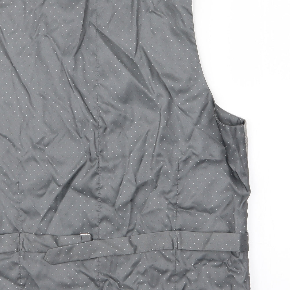 Preworn Mens Grey Check   Suit Waistcoat Size 40