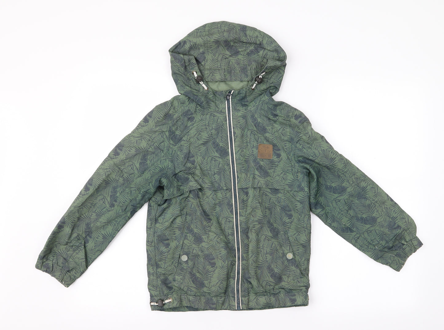 TU Boys Green Paisley  Full Zip Hoodie Size 9 Years  - Feather pattern