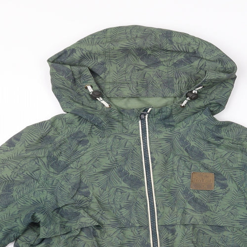 TU Boys Green Paisley  Full Zip Hoodie Size 9 Years  - Feather pattern