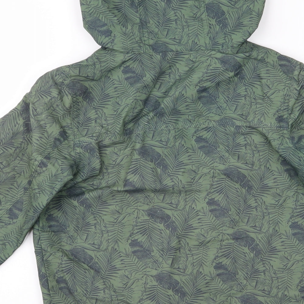 TU Boys Green Paisley  Full Zip Hoodie Size 9 Years  - Feather pattern