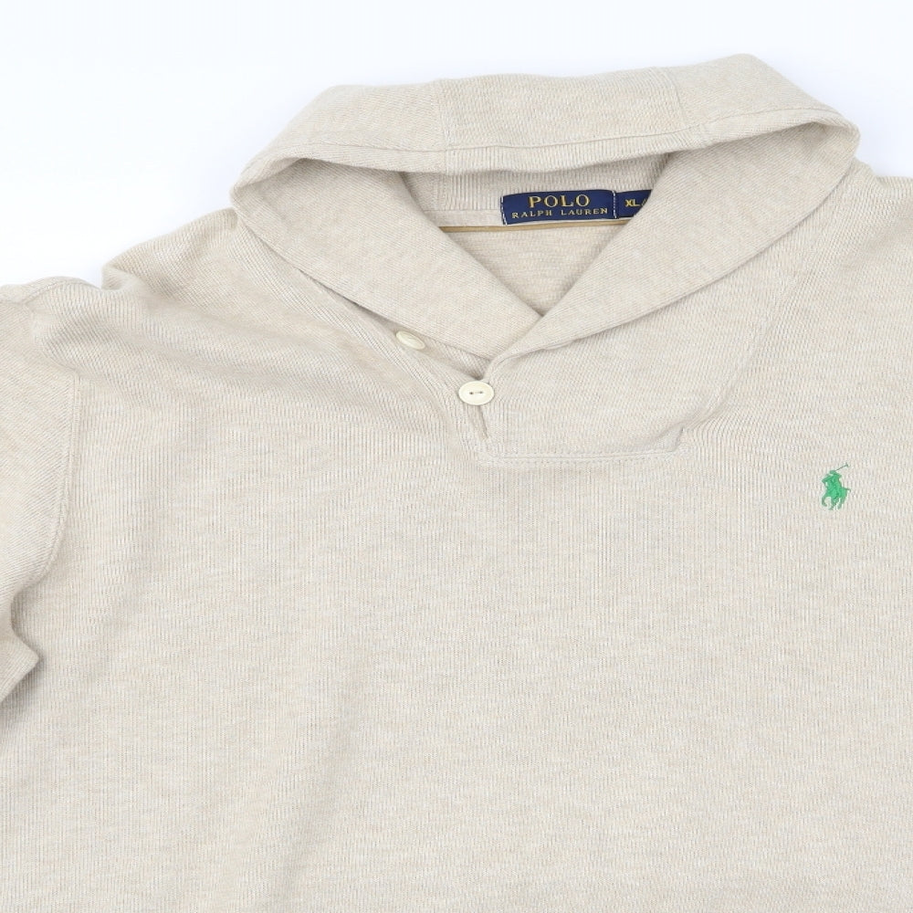 Ralph Lauren Mens Beige   Pullover Hoodie Size XL  - Ralph Lauren