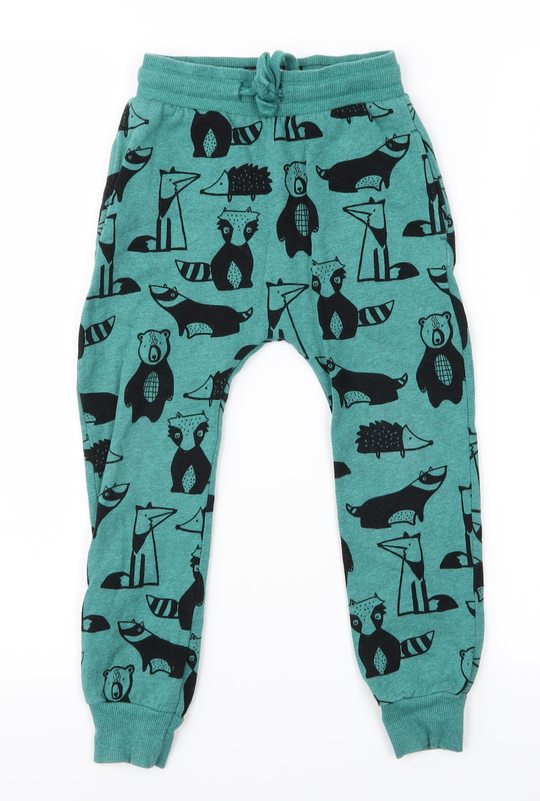 NEXT Boys Green Animal Print  Sweatpants Trousers Size 4-5 Years