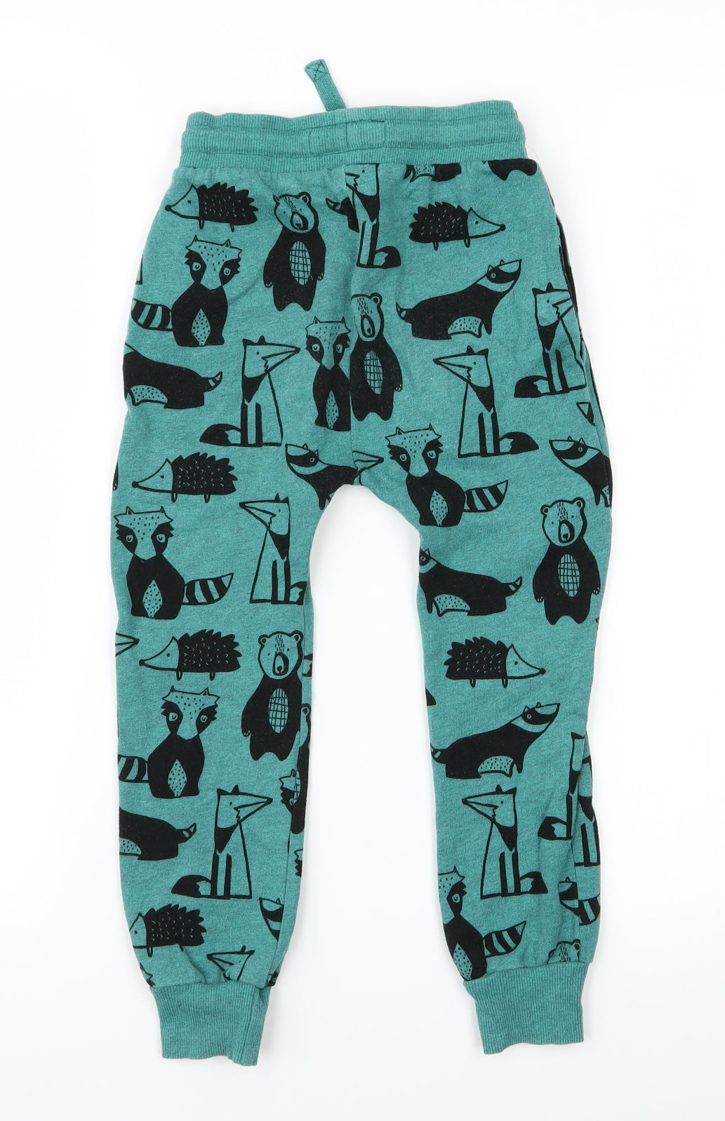 NEXT Boys Green Animal Print  Sweatpants Trousers Size 4-5 Years