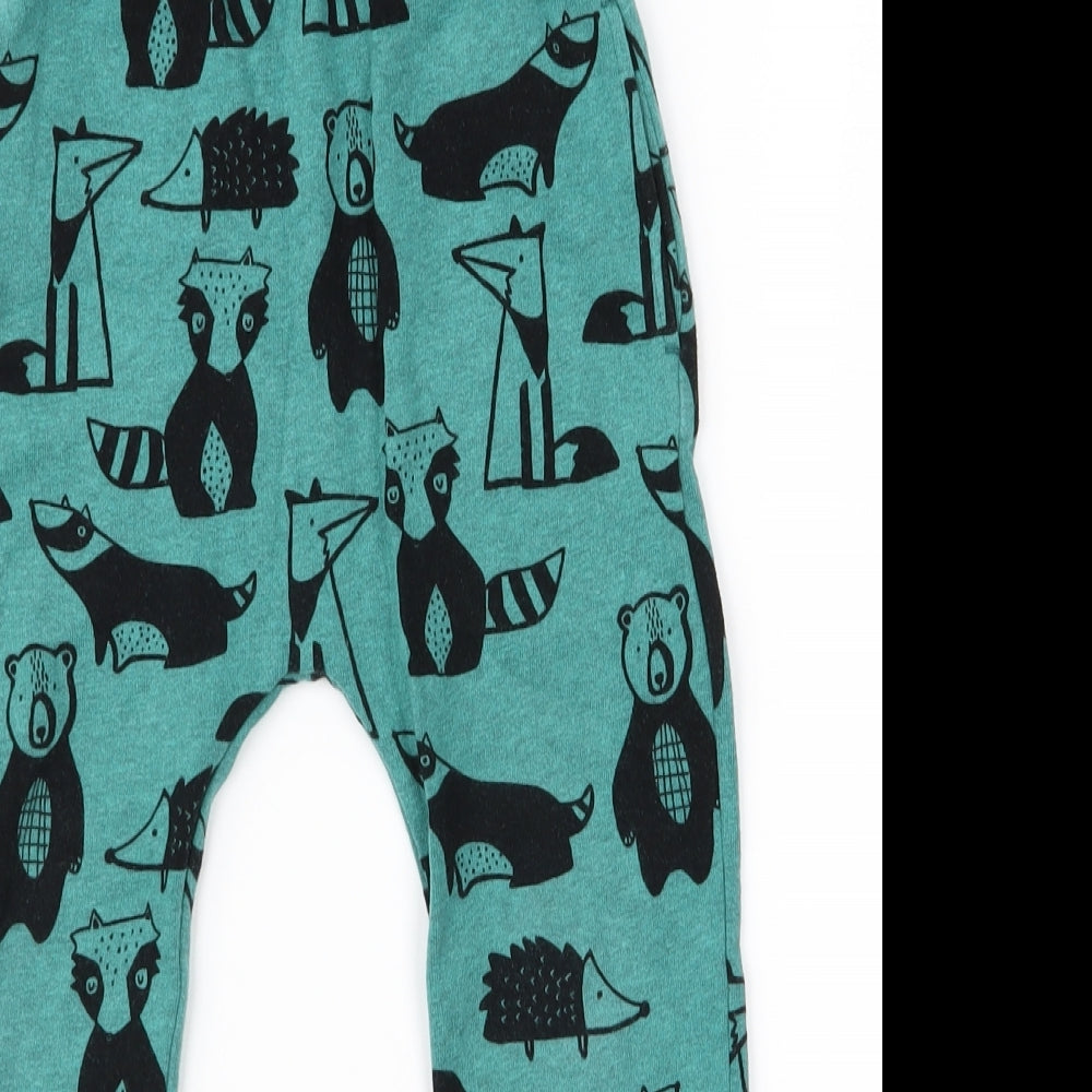 NEXT Boys Green Animal Print  Sweatpants Trousers Size 4-5 Years