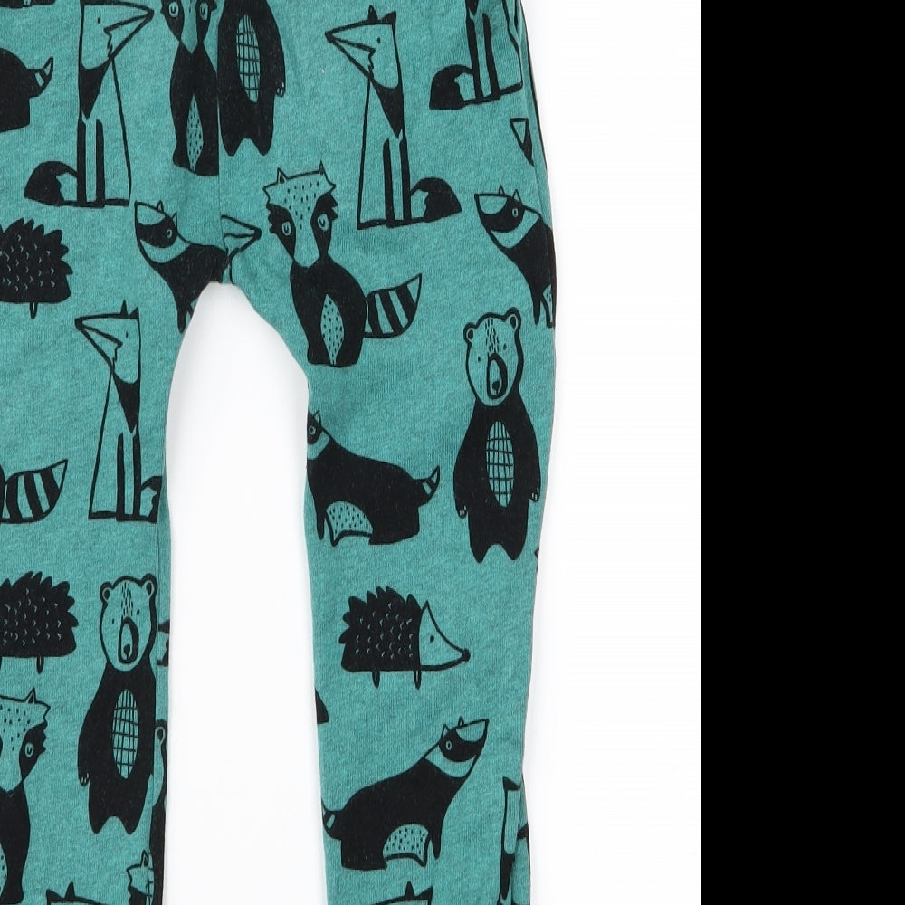 NEXT Boys Green Animal Print  Sweatpants Trousers Size 4-5 Years