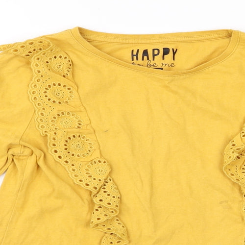 F&F Girls Yellow   Basic T-Shirt Size 7-8 Years