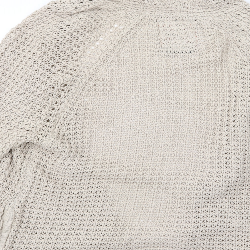 SoulCal&Co Womens Beige   Cardigan Jumper Size 14  - Hooded Cardigan