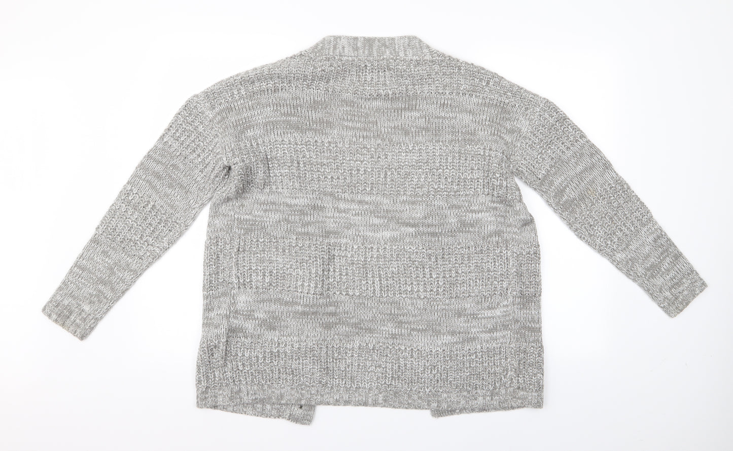 Papaya Womens Grey Argyle/Diamond  Cardigan Jumper Size S