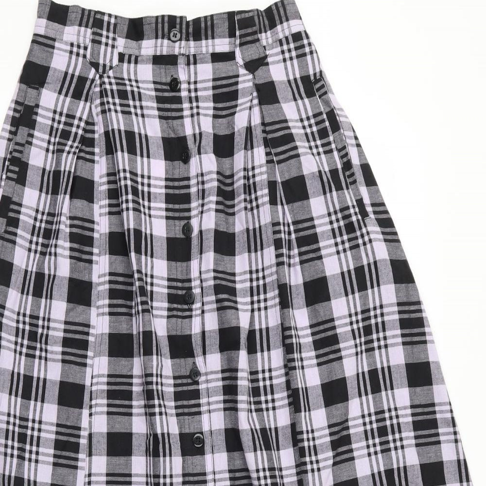 ASOS Womens Purple Check  A-Line Skirt Size 8