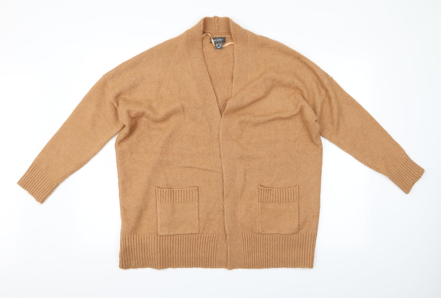 5Primark Womens Brown   Cardigan Jumper Size 10  - Mustard